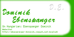 dominik ebenspanger business card